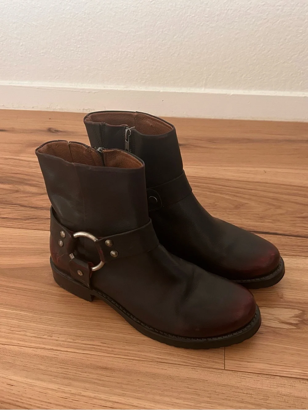 Frye Veronica Leather Harness Moto Boot - Picture 2 of 6